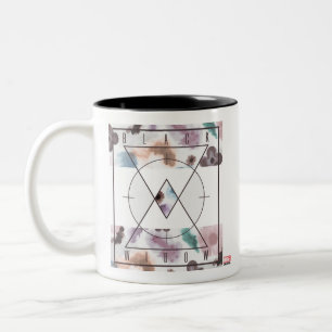 Avengers   Black Widow Floral Watercolor Logo Two-Tone Coffee Mug