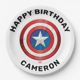 Avengers Captain America Birthday Paper Plate