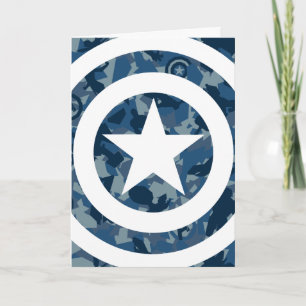 Avengers   Captain America Blue Camo Pattern Card