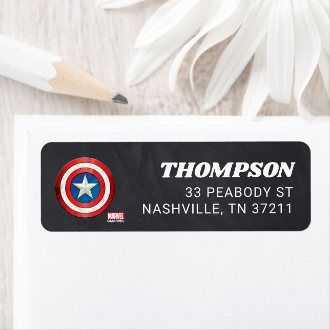 Avengers Captain America Chalkboard Anniversaire (En situation)