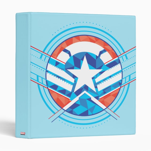 Avengers | Captain America Geometric Lined Shield Binder (Front/Spine)