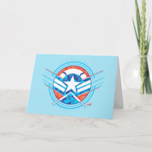 Avengers   Captain America Geometric Lined Shield Card