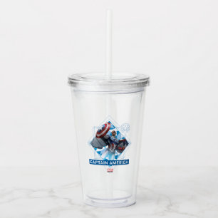 Avengers   Captain America Sam Wilson Diamond Art Acrylic Tumbler