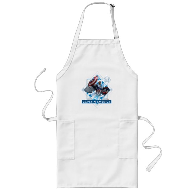 Avengers | Captain America Sam Wilson Diamond Art Long Apron (Front)