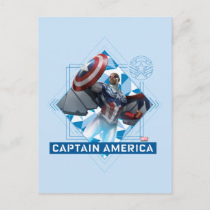 Avengers Captain America Sam Wilson Diamond Art Postcard