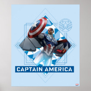 Avengers   Captain America Sam Wilson Diamond Art Poster