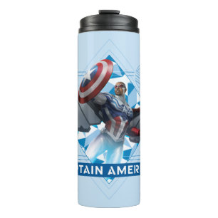 Avengers   Captain America Sam Wilson Diamond Art Thermal Tumbler