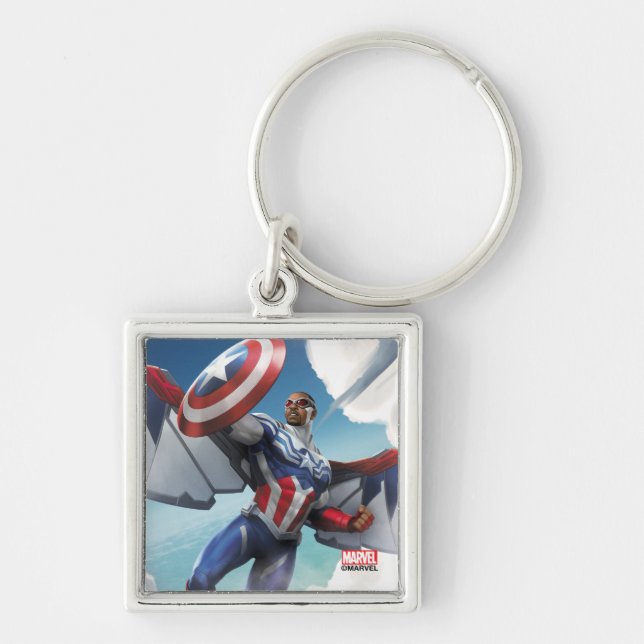 Avengers | Captain America Sam Wilson Flying Keychain (Front)