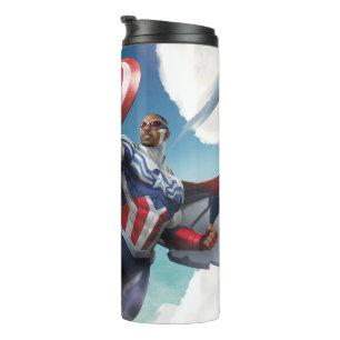 Avengers   Captain America Sam Wilson Flying Thermal Tumbler
