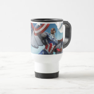 Avengers   Captain America Sam Wilson Flying Travel Mug