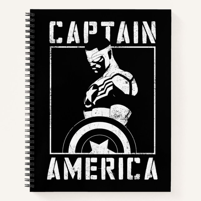Avengers | Captain America Sam Wilson Stencil Art Notebook (Front)