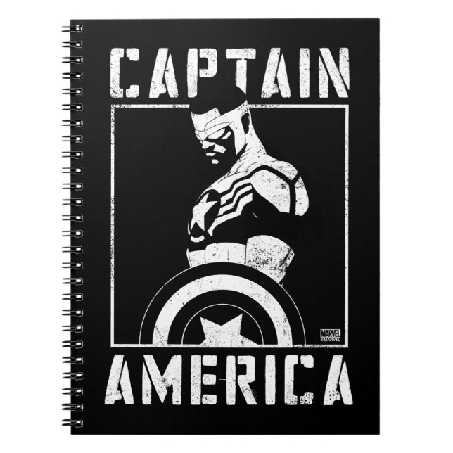 Avengers | Captain America Sam Wilson Stencil Art Notebook (Front)