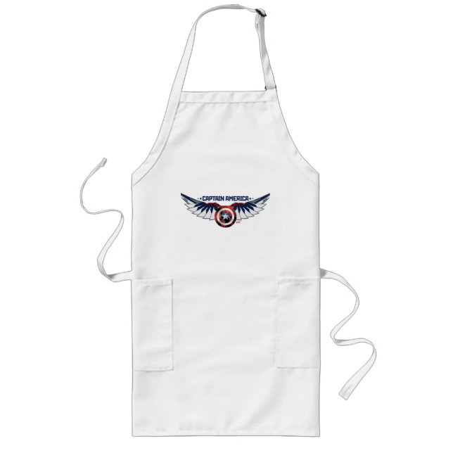 Avengers | Captain America Shield With Wings Long Apron (Front)
