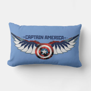 Avengers Captain America Shield With Wings Lumbar Pillow
