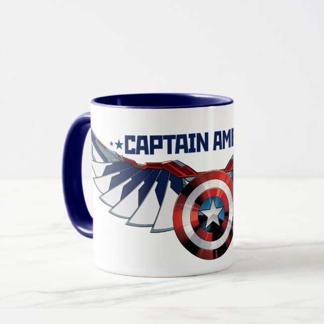 Avengers | Captain America Shield With Wings Mug (Front Left)
