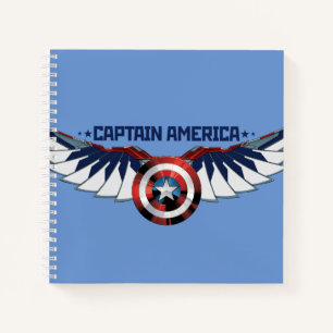 Avengers Captain America Shield With Wings Notebook