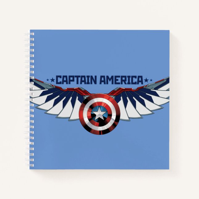 Avengers | Captain America Shield With Wings Notebook (Front)