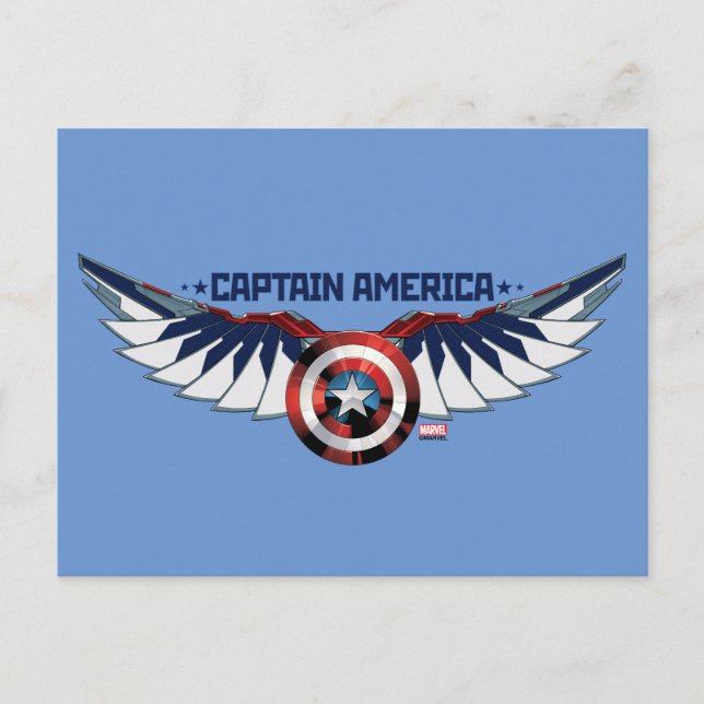 Avengers | Captain America Shield With Wings Postcard (Front)