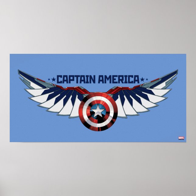Avengers | Captain America Shield With Wings Poster (Front)