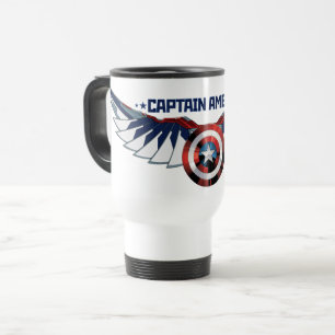 Avengers Captain America Shield With Wings Travel Mug