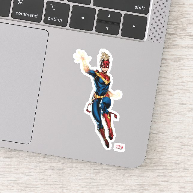 Avengers | Captain Marel Flying Through Space (Detail)