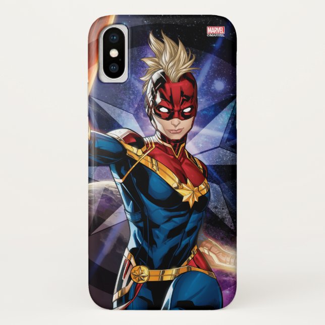 Avengers | Captain Marel Flying Through Space Case-Mate iPhone Case (Back)