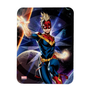 Avengers   Captain Marel Flying Through Space Magnet