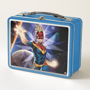 Avengers Captain Marel Flying Through Space Metal Lunch Box