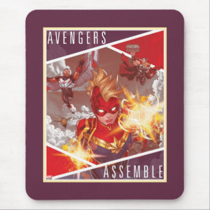 Avengers   Captain Marvel & Avengers Assembled Mouse Pad