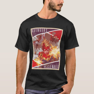 Avengers   Captain Marvel & Avengers Assembled T-Shirt