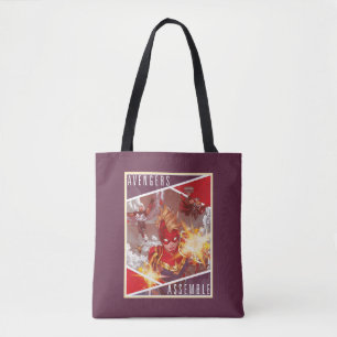 Avengers Captain Marvel & Avengers Assembled Tote Bag