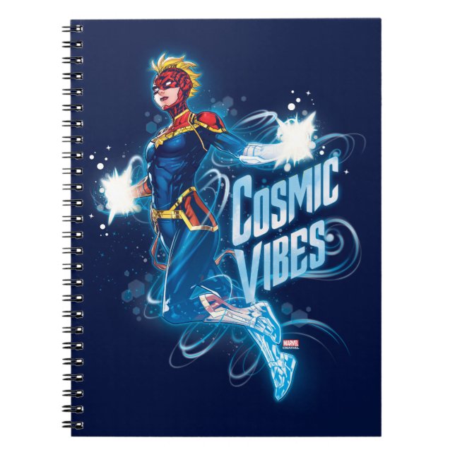 Avengers | Captain Marvel Blue Cosmic Vibes Notebook (Front)