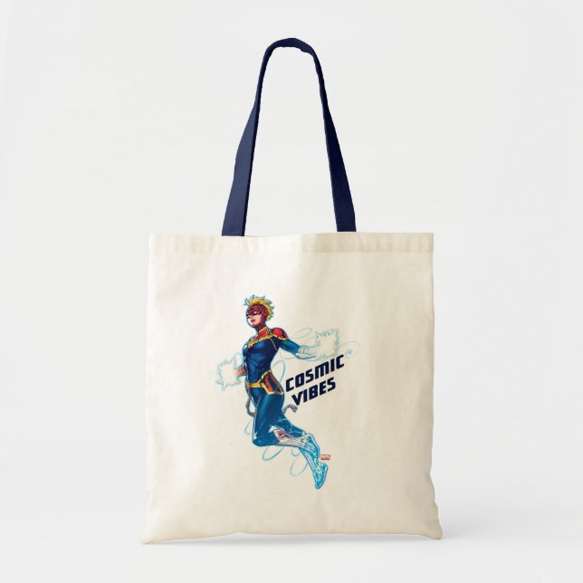 Avengers | Captain Marvel Blue Cosmic Vibes Tote Bag (Front)