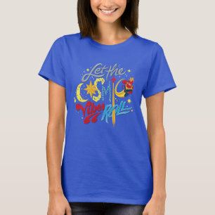 Avengers Captain Marvel Cosmic Vibes Typography T-Shirt
