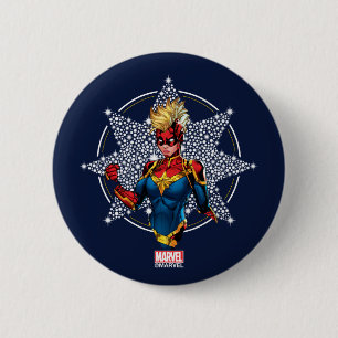 Avengers   Captain Marvel Hala Starlight 2 Inch Round Button
