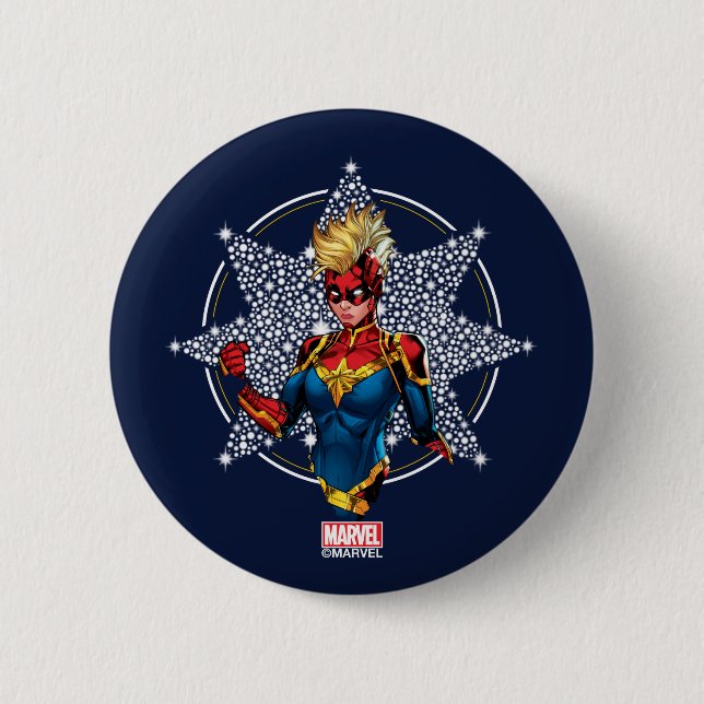 Avengers | Captain Marvel Hala Starlight 2 Inch Round Button (Front)