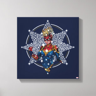 Avengers Captain Marvel Hala Starlight Canvas Print