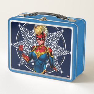 Avengers Captain Marvel Hala Starlight Metal Lunch Box