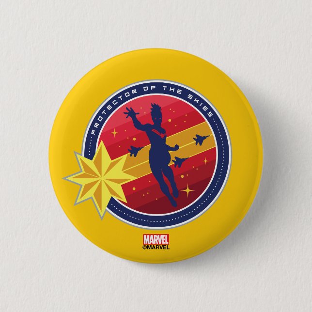 Avengers | Captain Marvel Protector of the Skies 2 Inch Round Button (Front)