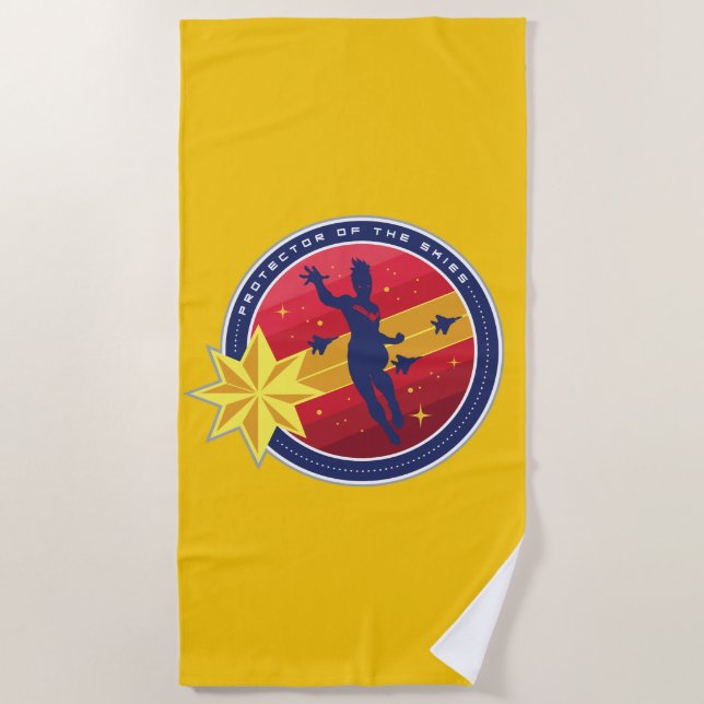 Avengers | Captain Marvel Protector of the Skies Beach Towel (Front)