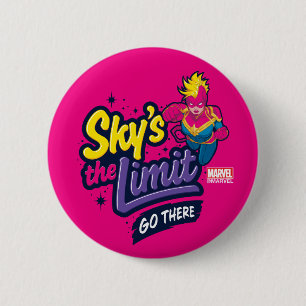 Avengers   Captain Marvel Sky's The Limit Graphic 2 Inch Round Button