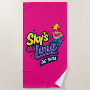 Avengers   Captain Marvel Sky's The Limit Graphic Beach Towel