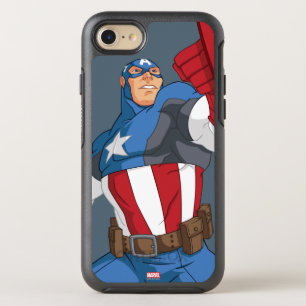 Avengers Cartoon Captain America Character Pose OtterBox Symmetry iPhone 8/7 Case