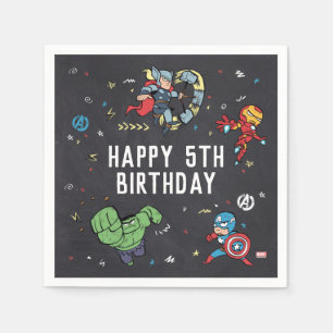Avengers Chalkboard Birthday Napkin