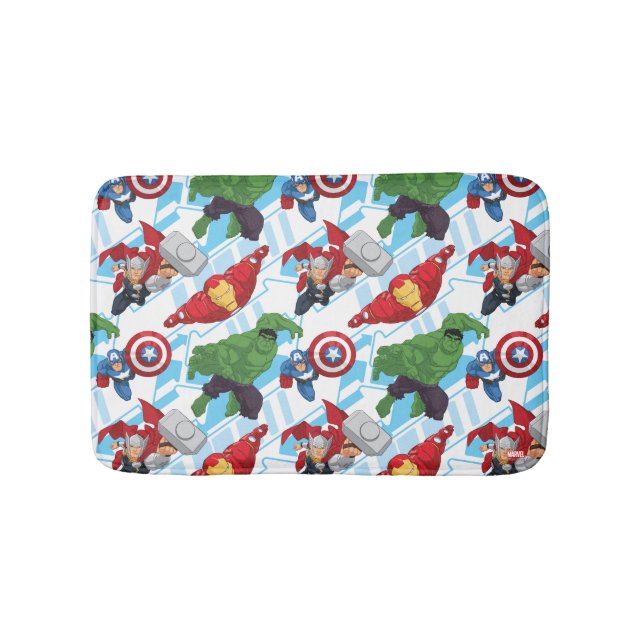 Avengers Character Action Kids Pattern Bath Mat (Front)