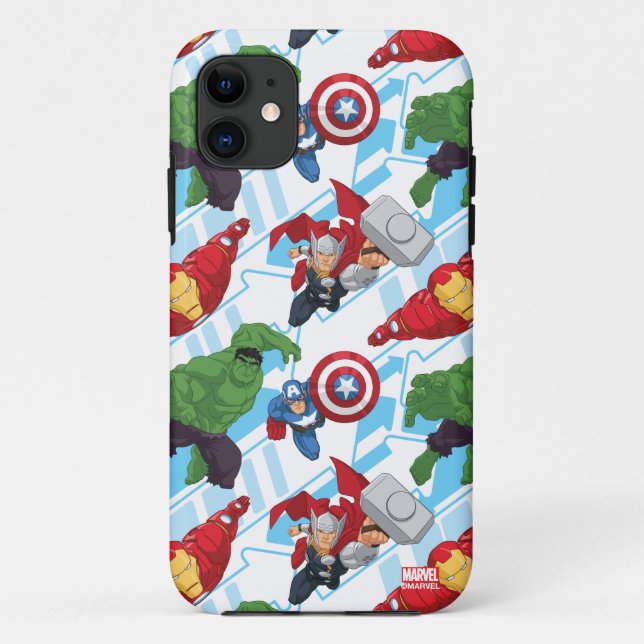 Avengers Character Action Kids Pattern Case-Mate iPhone Case (Back)