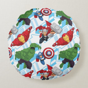 Avengers Character Action Kids Pattern Round Pillow