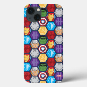 Avengers Character Faces & Logos Badge iPhone 13 Case
