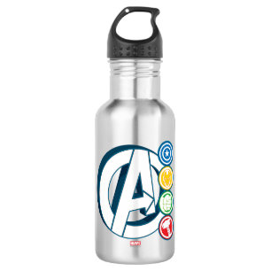 Avengers Character Logos 532 Ml Water Bottle