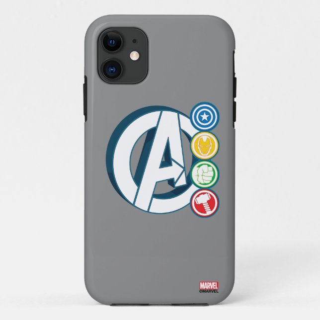 Avengers Character Logos Case-Mate iPhone Case (Back)